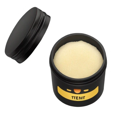 body scrub pot with label sticker