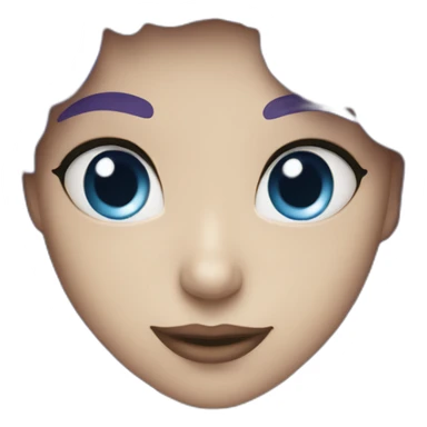 Coeur bleu violet sticker