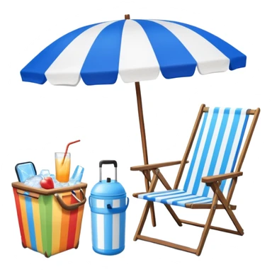 
beach vacation equipment sticker