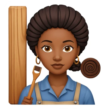 Wood Carving Craftsman black woman sticker