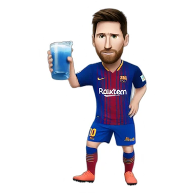 messi drinking mate sticker