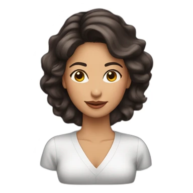 Mujer 30 anyos, morena pelo largo liso con pico de viuda sticker