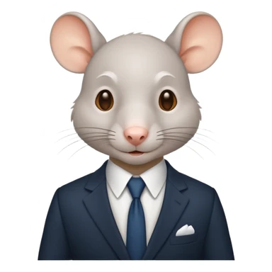 white rat man in a suit sticker