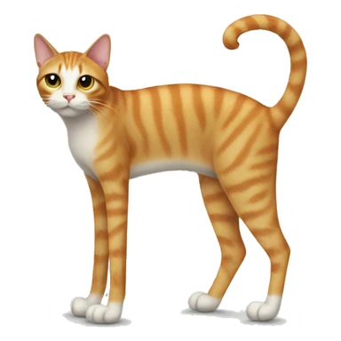 Cat with extra long legs sticker