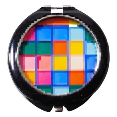 Compact mirror with makeup sticker