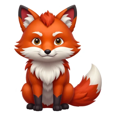 crimson brave fox sticker