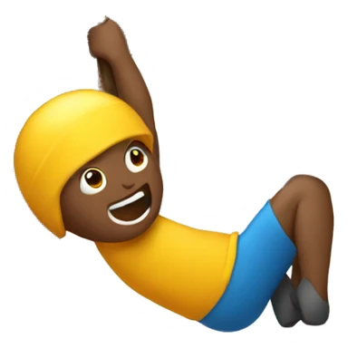 a person hanging off a cliff sticker