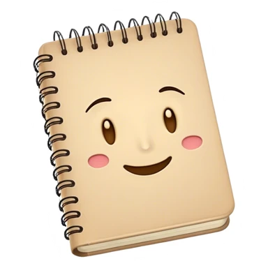 Beige notebook sticker