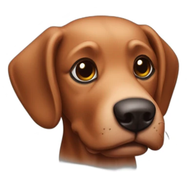 Perro-salchicha mini-marron-fuego y negro sticker