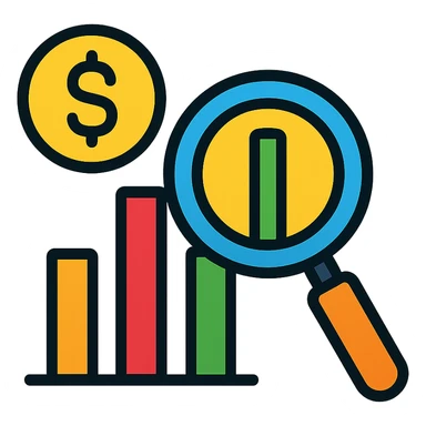 business research icon sticker