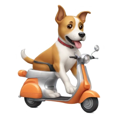 Dog on a scooter sticker
