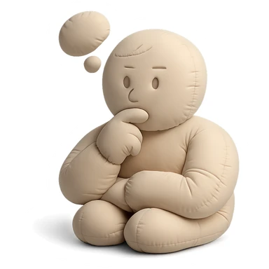 doodle person thinking sticker