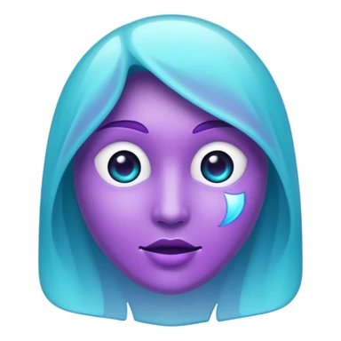 glitter cian and purple phantom sticker