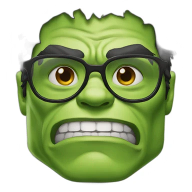 Hulk wearing glasses  sticker