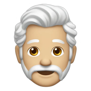 Notre dame leprechaun white hair and a brown beard sticker