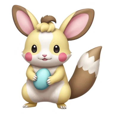 Tropical Exotic Minccino-Buneary-Pachirisu-Emolga-fusion  sticker
