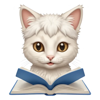  gatita grecia feliz en viendo una libreta anillada  sticker