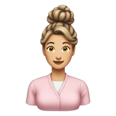 Lunch lady hair bun sticker