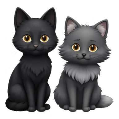 Black cat sucking silver fox sticker