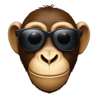 monkey with shades sticker