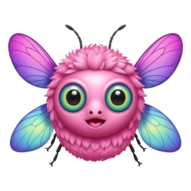 pink fly animal sticker