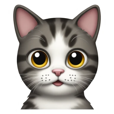 Cat with big moustache wearing girl dress sticker