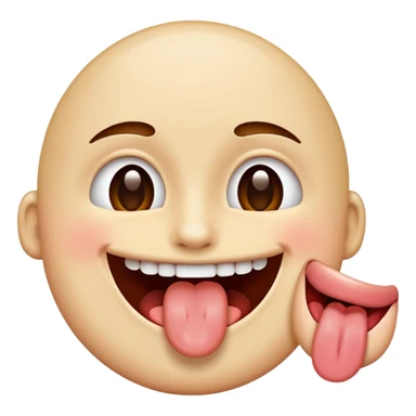 Tong sticking out sticker