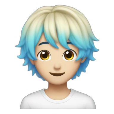 bts v bluehair sticker