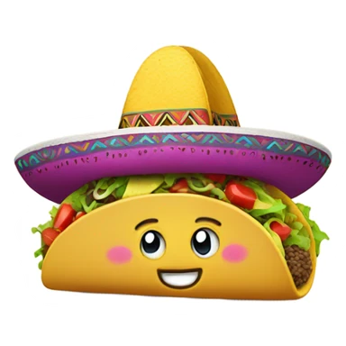 Taco with hat sticker