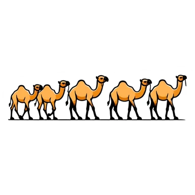group of camels sticker