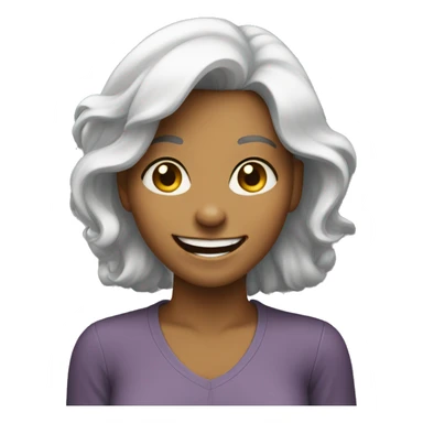 grinning woman sticker