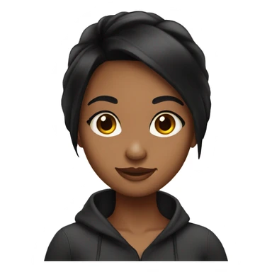 Black hair girl In love  sticker