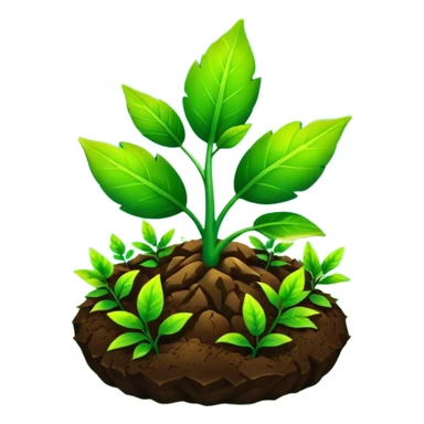 groung energy (with leaf plants) sticker