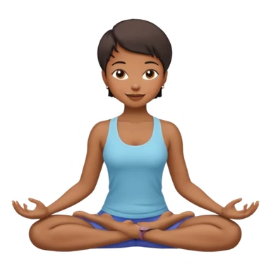 black women yoga short hair sticker