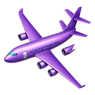 glitter purple avião sticker