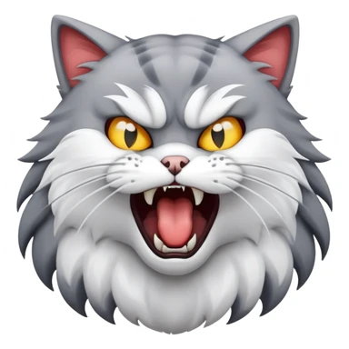 Hissing cat sticker
