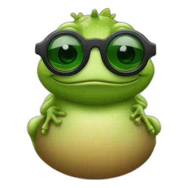 Sapo con gafas  sticker