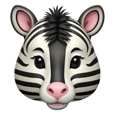 Zebra face should be facing the front sticker