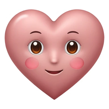 Grayish rosy brown heart sticker