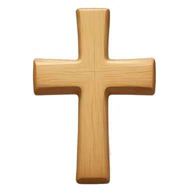 Simple cross, light pine wood sticker