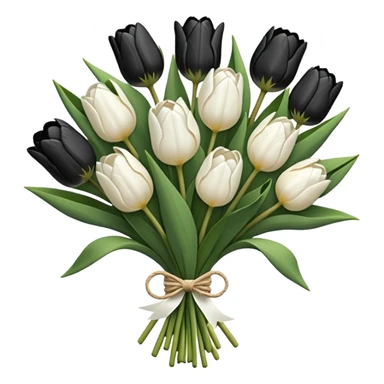 white tulip bouquet  sticker