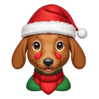 Christmas dachshund sticker