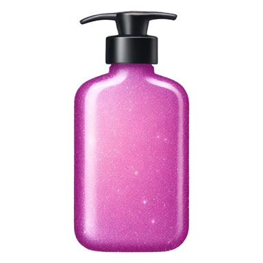 Glitter lotion bottle sticker