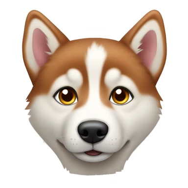 Red Siberian husky puppy sticker