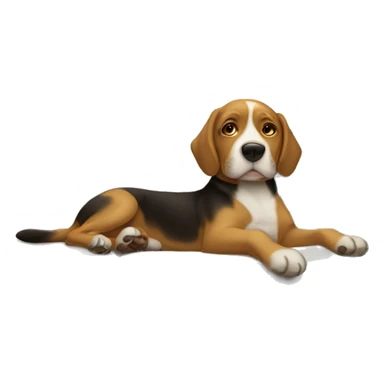 perro con su dueño en el sofá  sticker