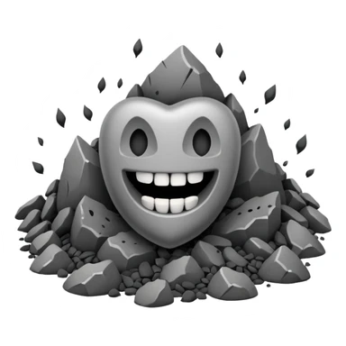 a pile of ashes with teeth sticker