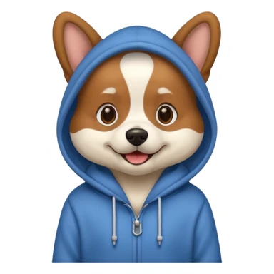 Dog wearing a hoodie  sticker