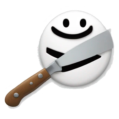 Smile with a rubber knife sticker