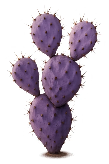 purple cactus sticker