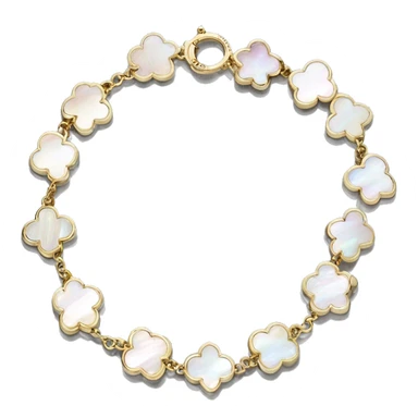 Vancleef Vintage Alhambra Bracelet in Mother of Pearl sticker